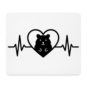 Hamster Heart - Mouse Pad (horizontal) - white - Front
