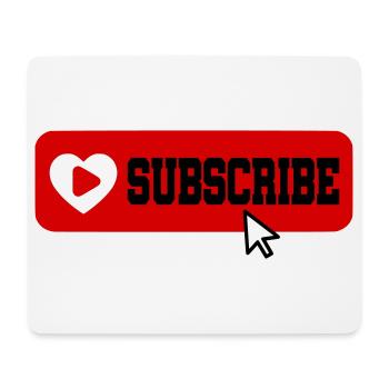 Fabulous YouTube Channel Subscribe Button Icon - Mouse Pad (horizontal) - white - Front