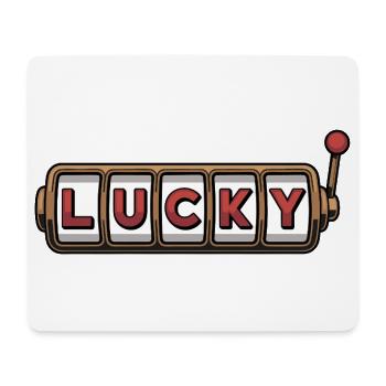 Lucky Slot Machine Design - Mouse Pad (horizontal) - white - Front