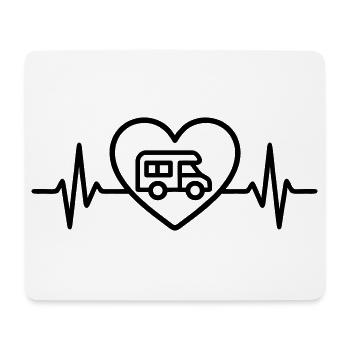 Wohnmobil Herz Vanlife Reise - Mousepad (Querformat) - Weiß - Vorne