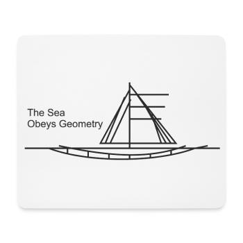 Sea Geometry Segelboot - Mousepad (Querformat) - Weiß - Vorne