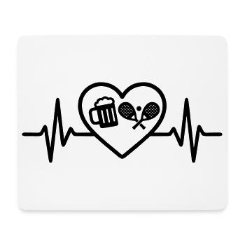 Heart Padel Beer - Mouse Pad (horizontal) - white - Front