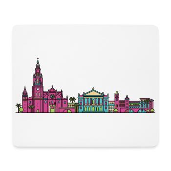 Murcia City Skyline Cathedral Moderne Linienkunst - Mousepad (Querformat) - Weiß - Vorne