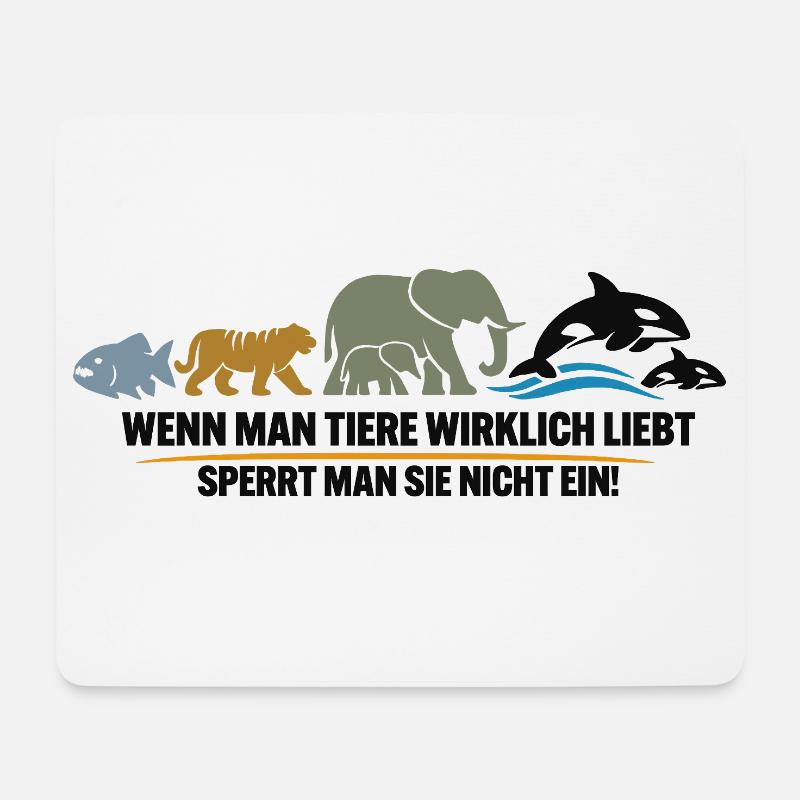 Freiheit statt Käfig - Mousepad (Querformat) - Weiß