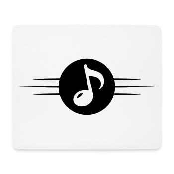 Musiknote Symbol Linie - Mousepad (Querformat) - Weiß - Vorne