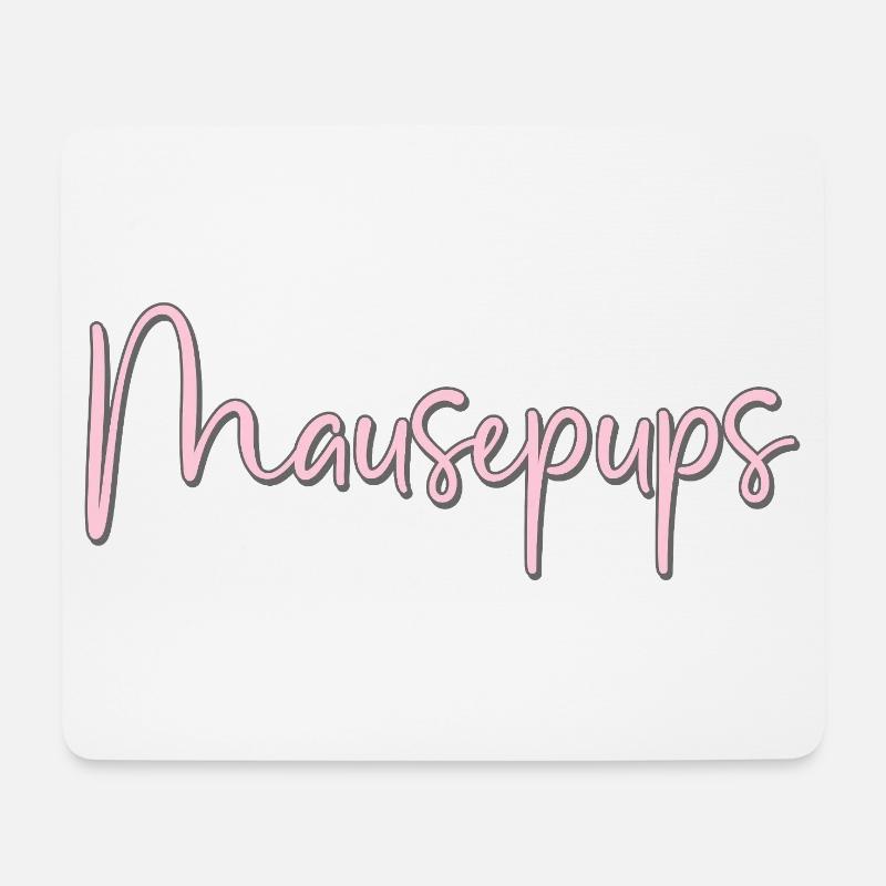 Mausepups - Mousepad (Querformat) - Weiß
