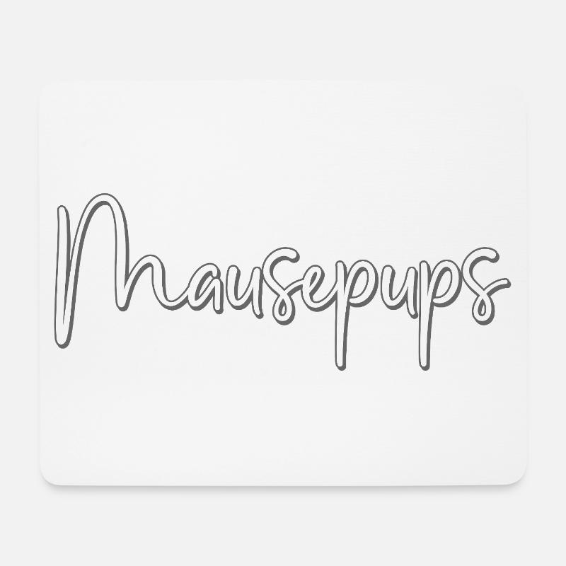 Mausepups Kosename - Mousepad (Querformat) - Weiß