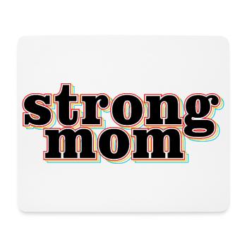 Starke Mama Mutter Power Fitness Gym Kunst - Mousepad (Querformat) - Weiß - Vorne