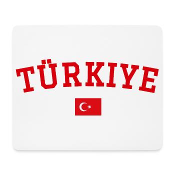 Drapeau de la Turquie en rouge - Tapis de souris (format paysage) - blanc - Devant