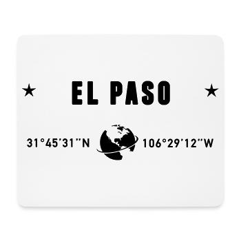 El Paso Texas Coordinates Planet Earth - Mouse Pad (horizontal) - white - Front