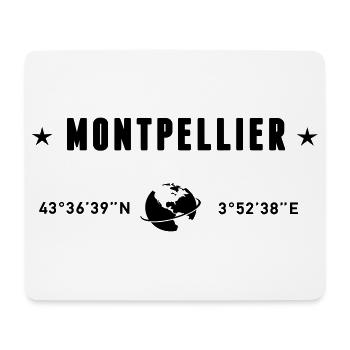 Montpellier France Coordonnées Gps Globe - Tapis de souris (format paysage) - blanc - Devant