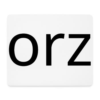 orz Emoticon Verzweiflung ASCII Klassiker - Mousepad (Querformat) - Weiß - Vorne