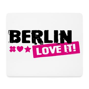 Berlin Love It Pink Stamp - Mousepad (Querformat) - Weiß - Vorne