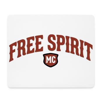 Lettrage Free Spirit MC - Tapis de souris (format paysage) - blanc - Devant