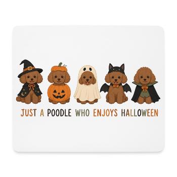 Pudel-Halloween-Crew - Mousepad (Querformat) - Weiß - Vorne