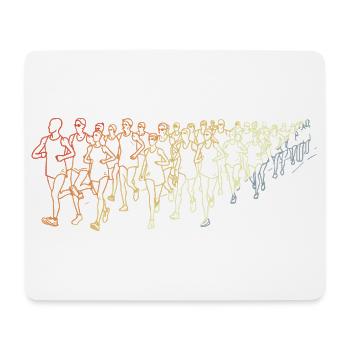 Läufer Retro-Stil - Mousepad (Querformat) - Weiß - Vorne