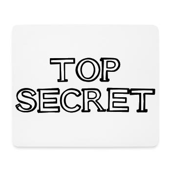 TOP SECRET Schriftzug handgezeichnet - Mousepad (Querformat) - Weiß - Vorne