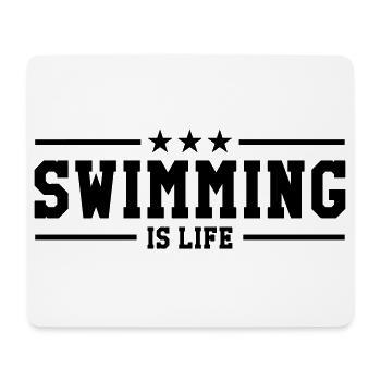 swimming is life ! - Tapis de souris (format paysage) - blanc - Devant