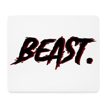 Beast Brushstroke Red on Black - Mouse Pad (horizontal) - white - Front