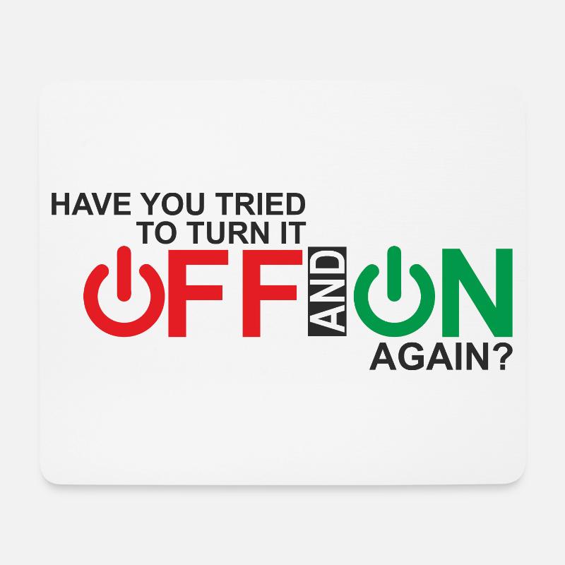 Lebendiges Design der Ein-/Aus-Taste - Mousepad (Querformat) - Weiß
