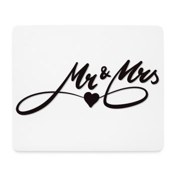 Romantisches Liebesdesign mit Herzmotiv - Mousepad (Querformat) - Weiß - Vorne