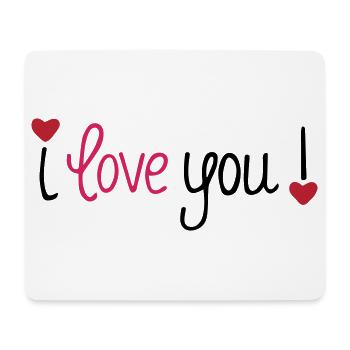 Valentinstag I Love You Hearts - Mousepad (Querformat) - Weiß - Vorne