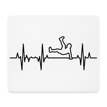 Breakdance EKG - Mousepad (Querformat) - Weiß - Vorne