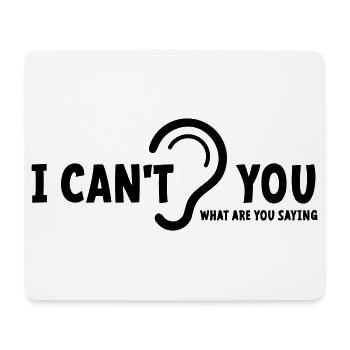 Deaf, hard of hearing, deafness, hearing loss sign - Mouse Pad (horizontal) - white - Front