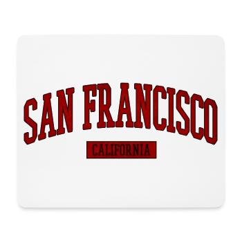 San Francisco Retro Schriftzug - Mousepad (Querformat) - Weiß - Vorne