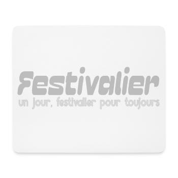 Festivalier un jour, festivalier pour toujours - Tapis de souris (format paysage) - blanc - Devant