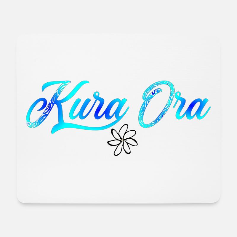 KURA ORA (Meerblau) - Mousepad (Querformat) - Weiß