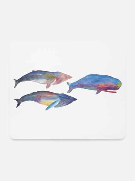 Wale Panorama Becher - Mousepad (Querformat) - Weiß