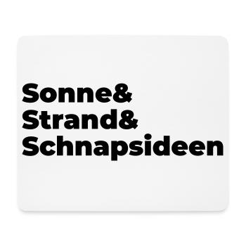 Sonne Strand Snapsideen - Mousepad (Querformat) - Weiß - Vorne