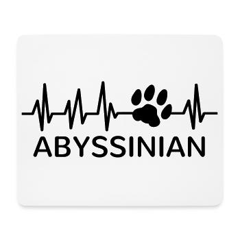 Abyssinian Cat Heartbeat Paw Print Paw - Mouse Pad (horizontal) - white - Front