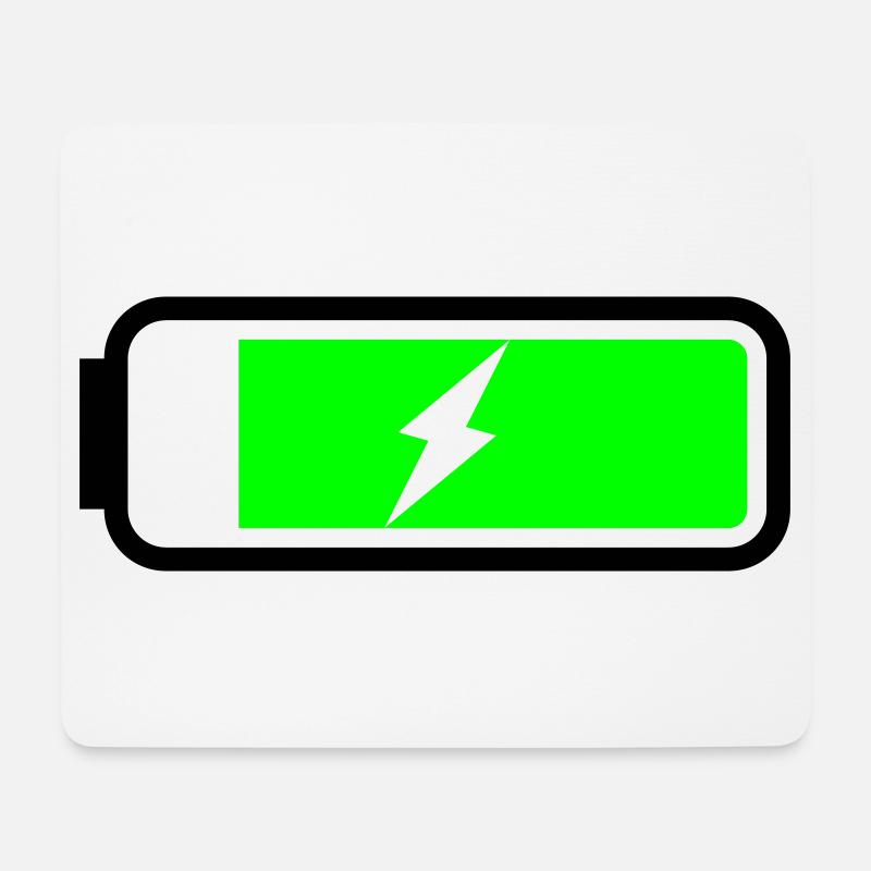 Charge de la batterie - Tapis de souris (format paysage) - blanc