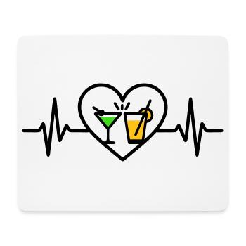 Cocktails Heart Summer Celebration Holiday - Mouse Pad (horizontal) - white - Front