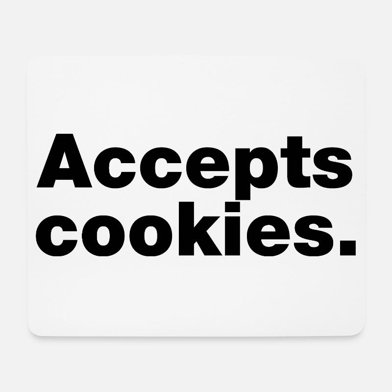Akzeptiert Cookies - Mousepad (Querformat) - Weiß