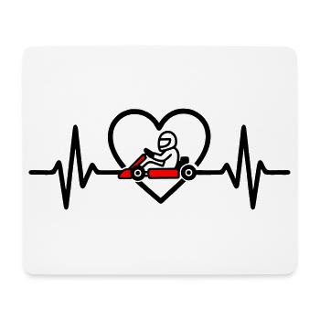 Herz Kart – Leidenschaft Racing - Mousepad (Querformat) - Weiß - Vorne