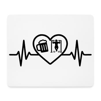 Heart Street Workout Beer - Mouse Pad (horizontal) - white - Front