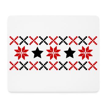 Norwegian Pattern Winter - Mouse Pad (horizontal) - white - Front