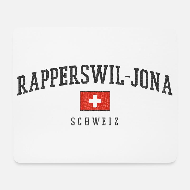 Rapperswil-Jona Schweiz Emblem - Mousepad (Querformat) - Weiß