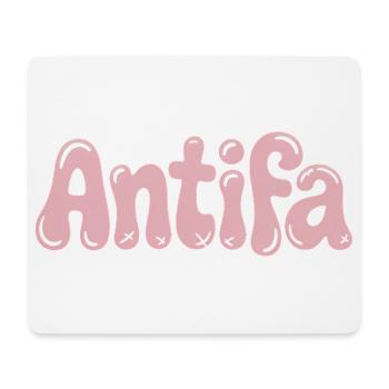 Antifa - Produits dérivés antifascistes - Tapis de souris (format paysage) - blanc - Devant