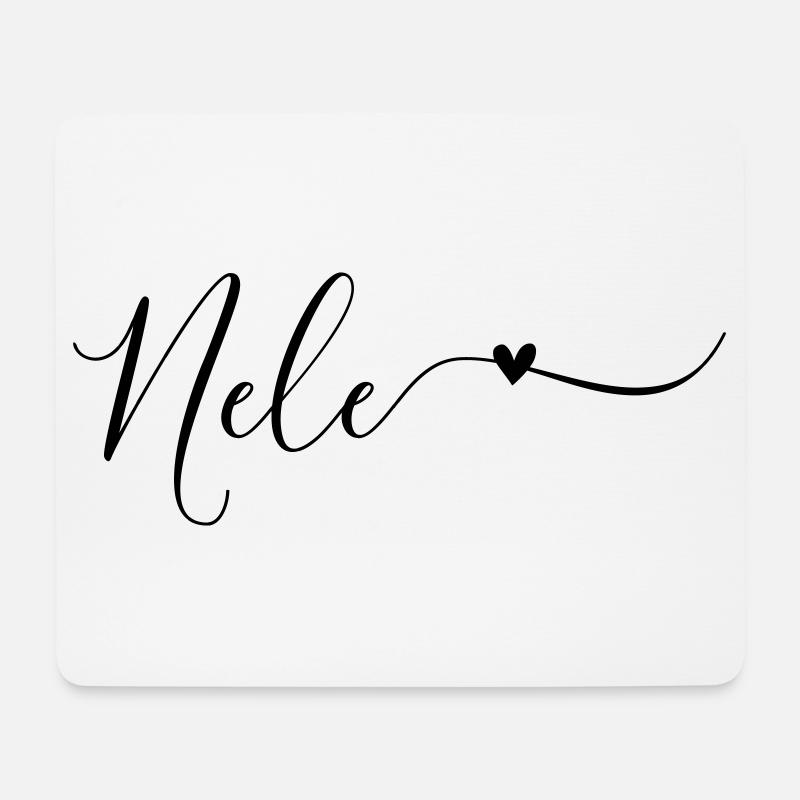 Nele Name Vorname Dekorativ - Mousepad (Querformat) - Weiß