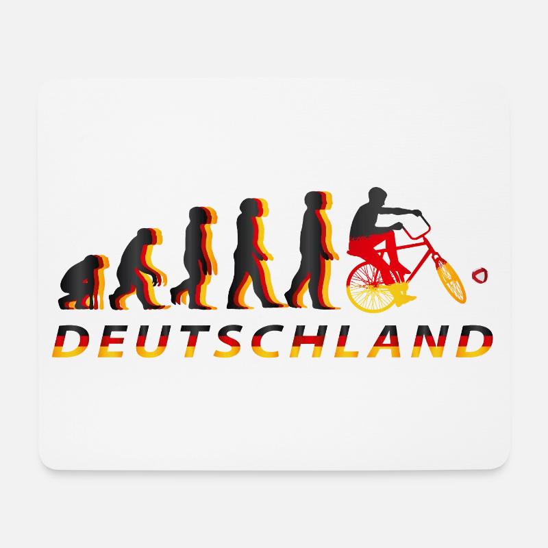 Radball, Cycleball, Hallenradsport, Evolution - Mousepad (Querformat) - Weiß