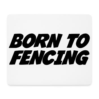 Geboren fürs Fechten: dynamisches und modernes Design - Mousepad (Querformat) - Weiß - Vorne