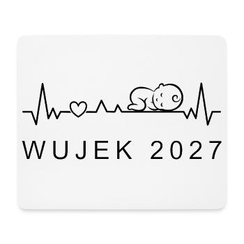 Onkel 2027 Herzschlag Schwangerschaft Polnisch - Mousepad (Querformat) - Weiß - Vorne