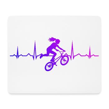 Idée cadeau pour le cycliste de BMX avec BMX freestyle - Tapis de souris (format paysage) - blanc - Devant