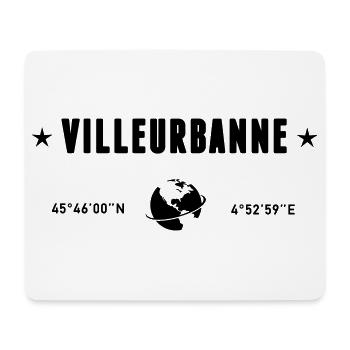 Villeurbanne France Coordonnées Gps Globe - Tapis de souris (format paysage) - blanc - Devant
