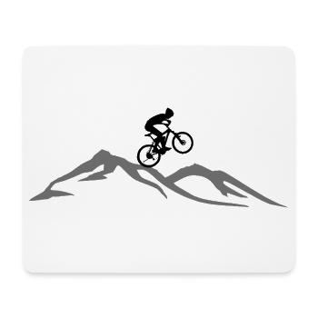 Cycling Mountain Bike Cycling Mountains - Mouse Pad (horizontal) - white - Front