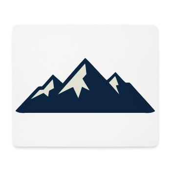Gebirge Berge Silhouette - Mousepad (Querformat) - Weiß - Vorne